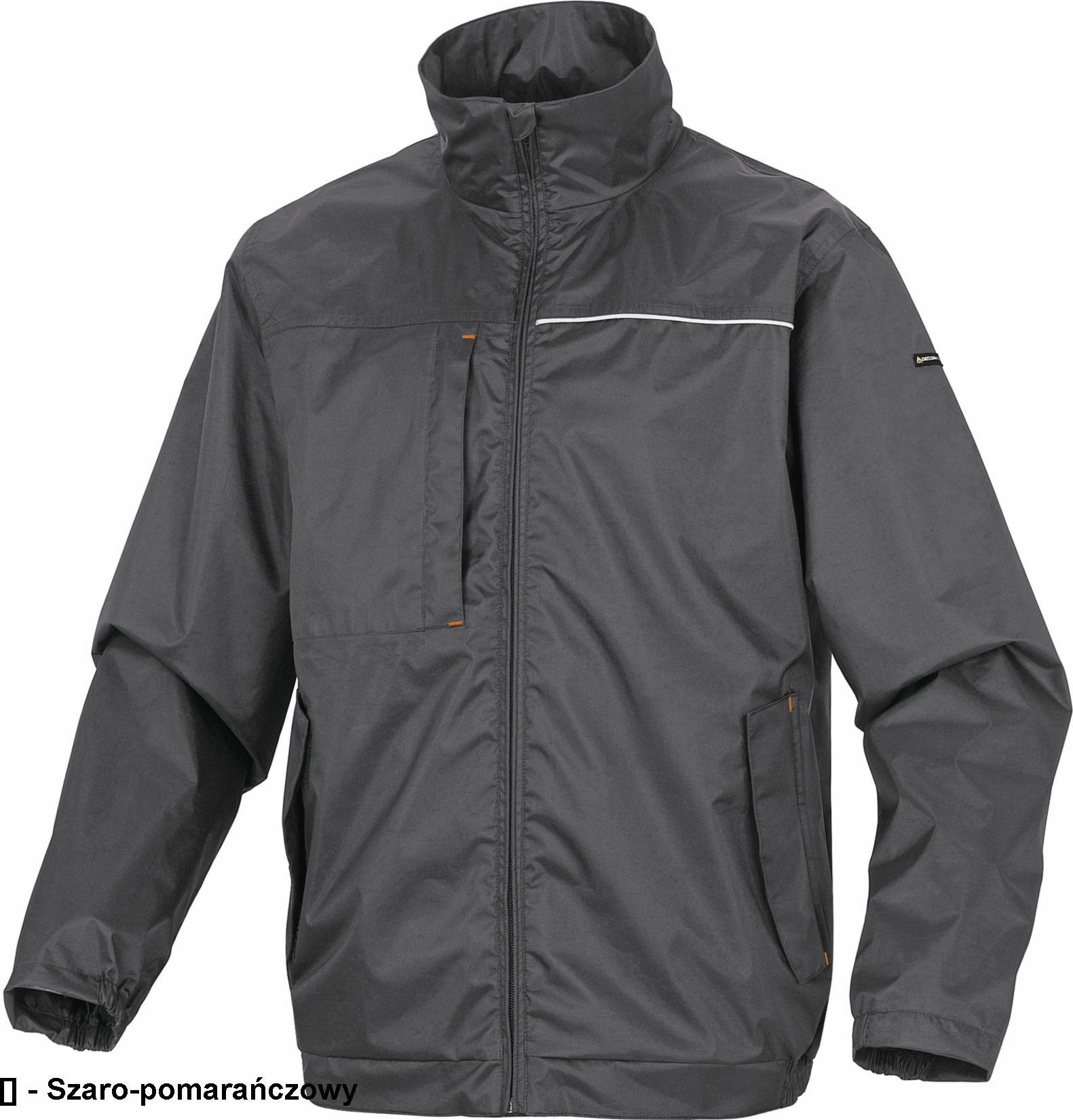 Delta Plus LITE - wiatrówka przeciwdeszczowa z poliestru powlekanego pvc, stały kaptur - granatowo-pomarańczowy S