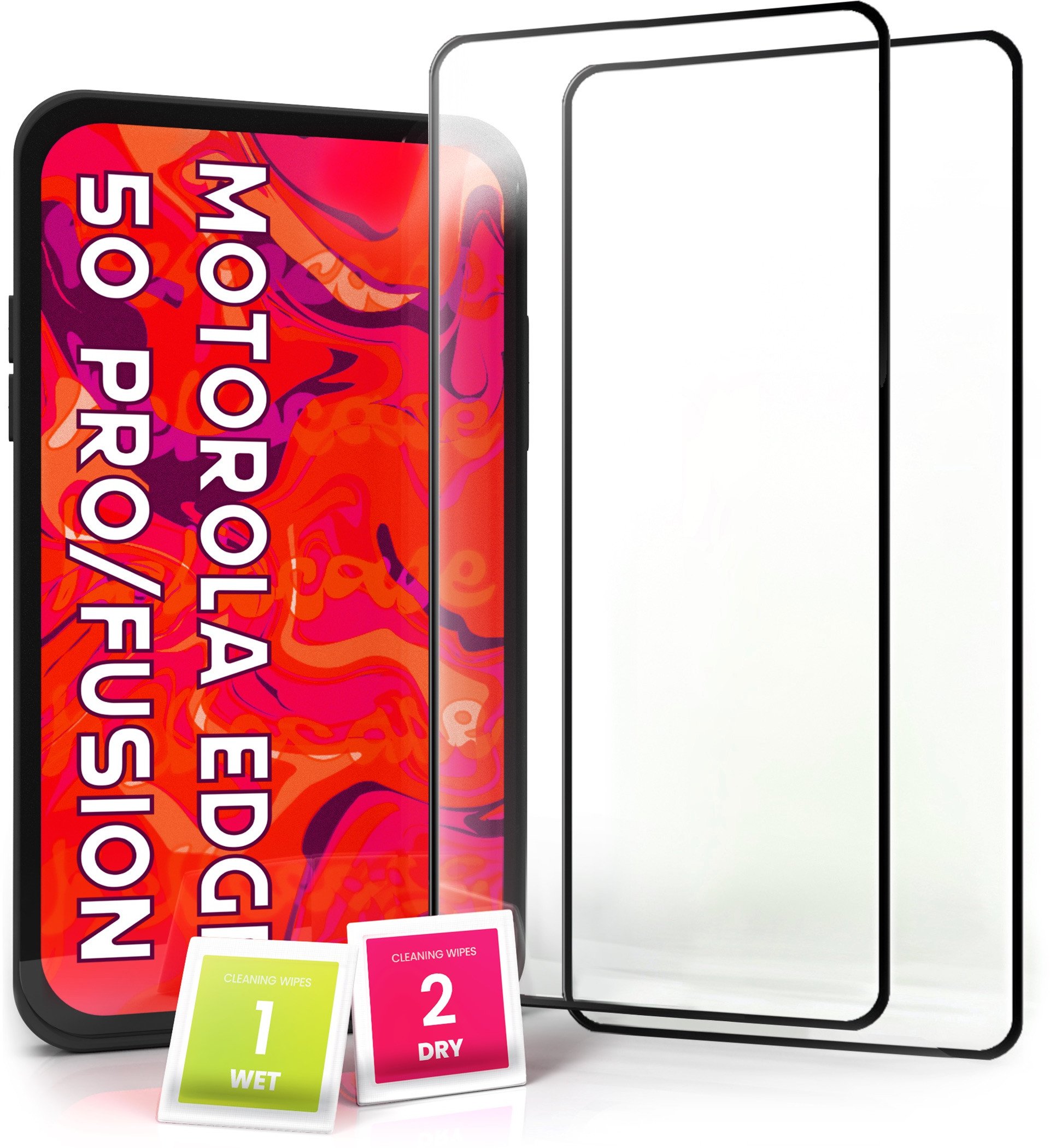 2-pak Szkło Hartowane do Motorola Edge 50 Pro / Fusion Ochronne Pełne 5D 9H