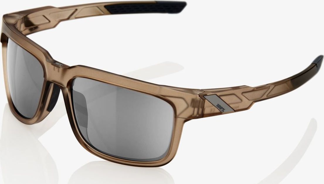 100% Okulary Type-S Matte Translucent Crystal Sepia HiPER Silver Mirror Lens