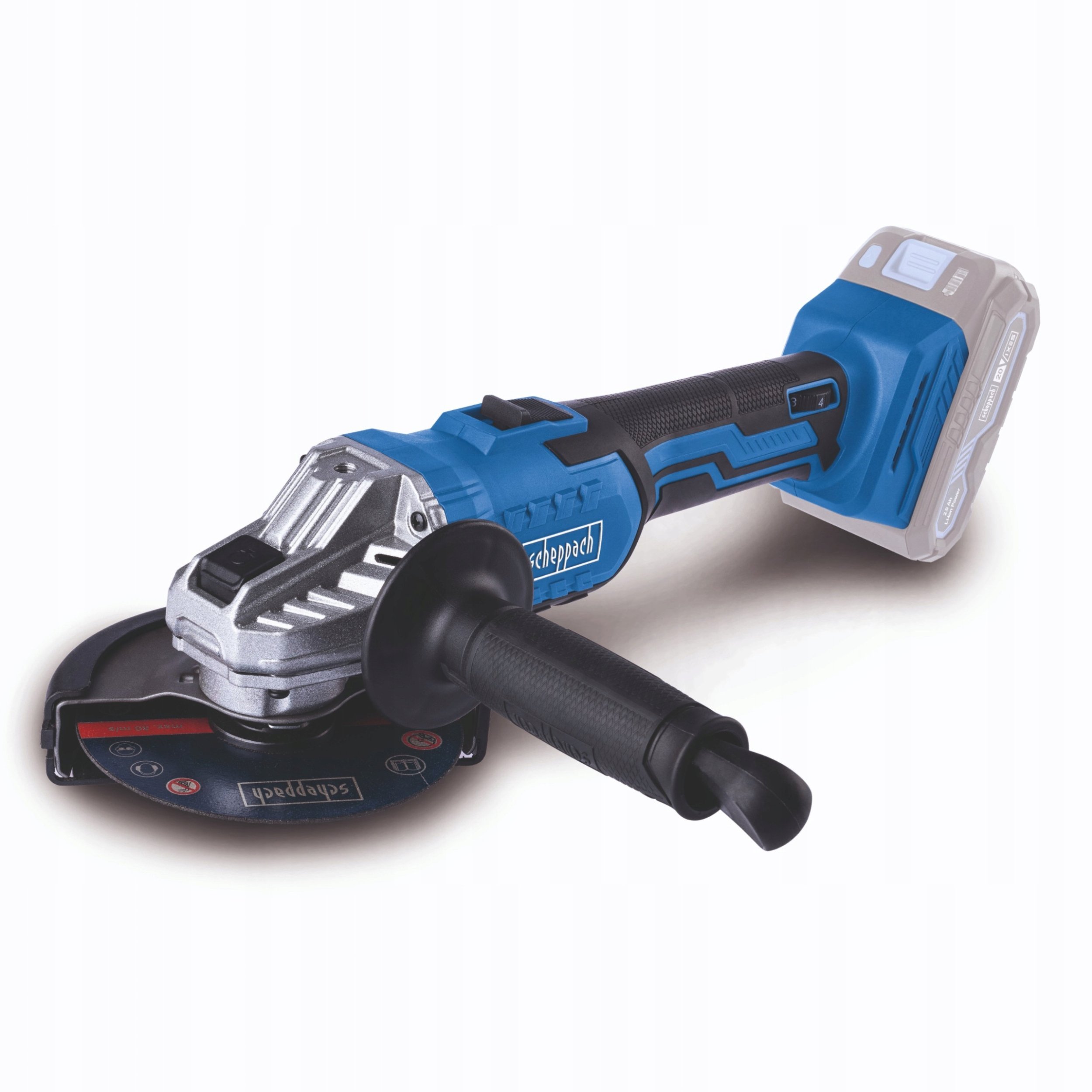 Akum. kampinis šlifuoklis C-AG125-X, carcass, Scheppach