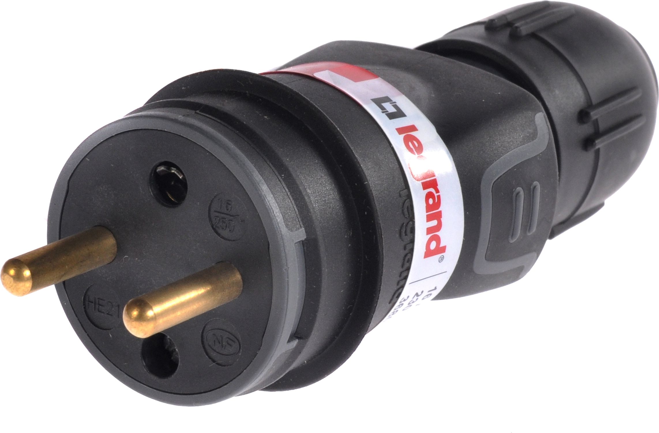 Legrand Wtyczka przenośna gumowa 16A 2P+Z 230V IP44 czarna - 50110