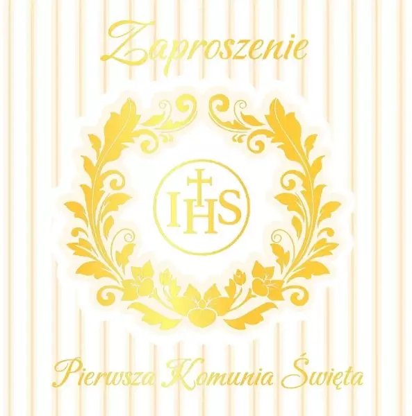 Zaproszenie KW - Komunia paski 5szt