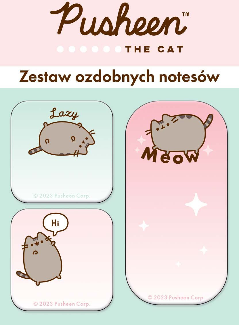 St.Majewski Zestaw notesików ozdobnych Pusheen The Cat St. Majewski