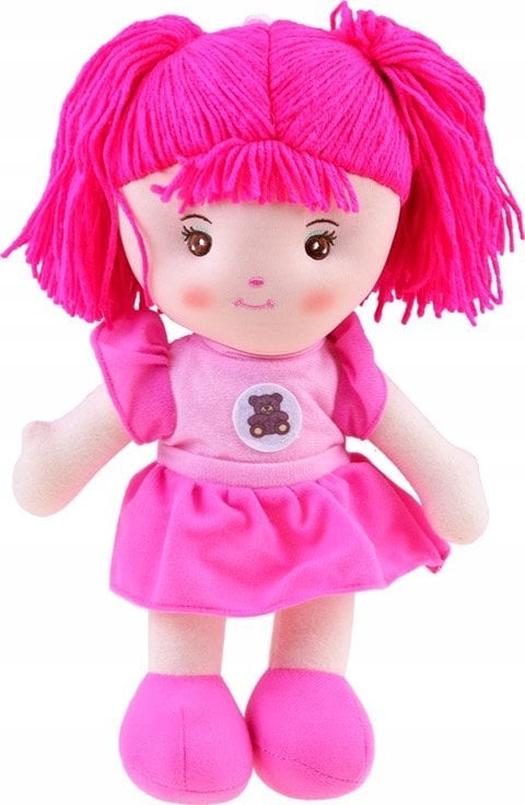 Jokomisiada Lalka szmaciana Zuzia 33cm w różowej sukni ZA3853