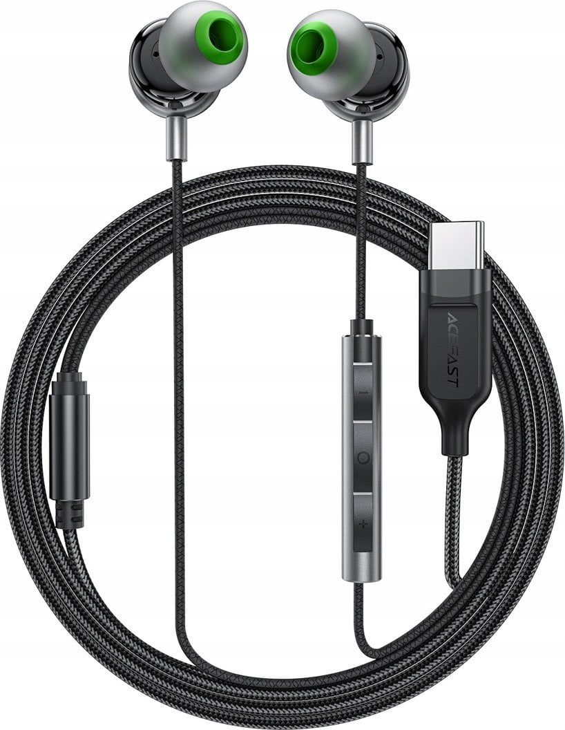 Słuchawki przewodowe Acefast L5 dokanałowe USB-C 1.2m - czarne