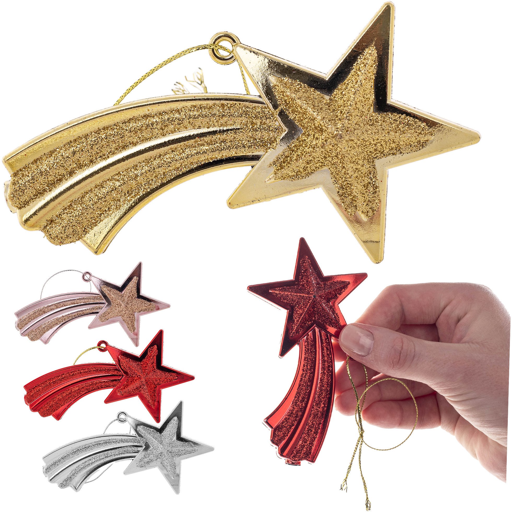 KADAX Komplet ozdób na choinkę Abos 4szt gwiazda