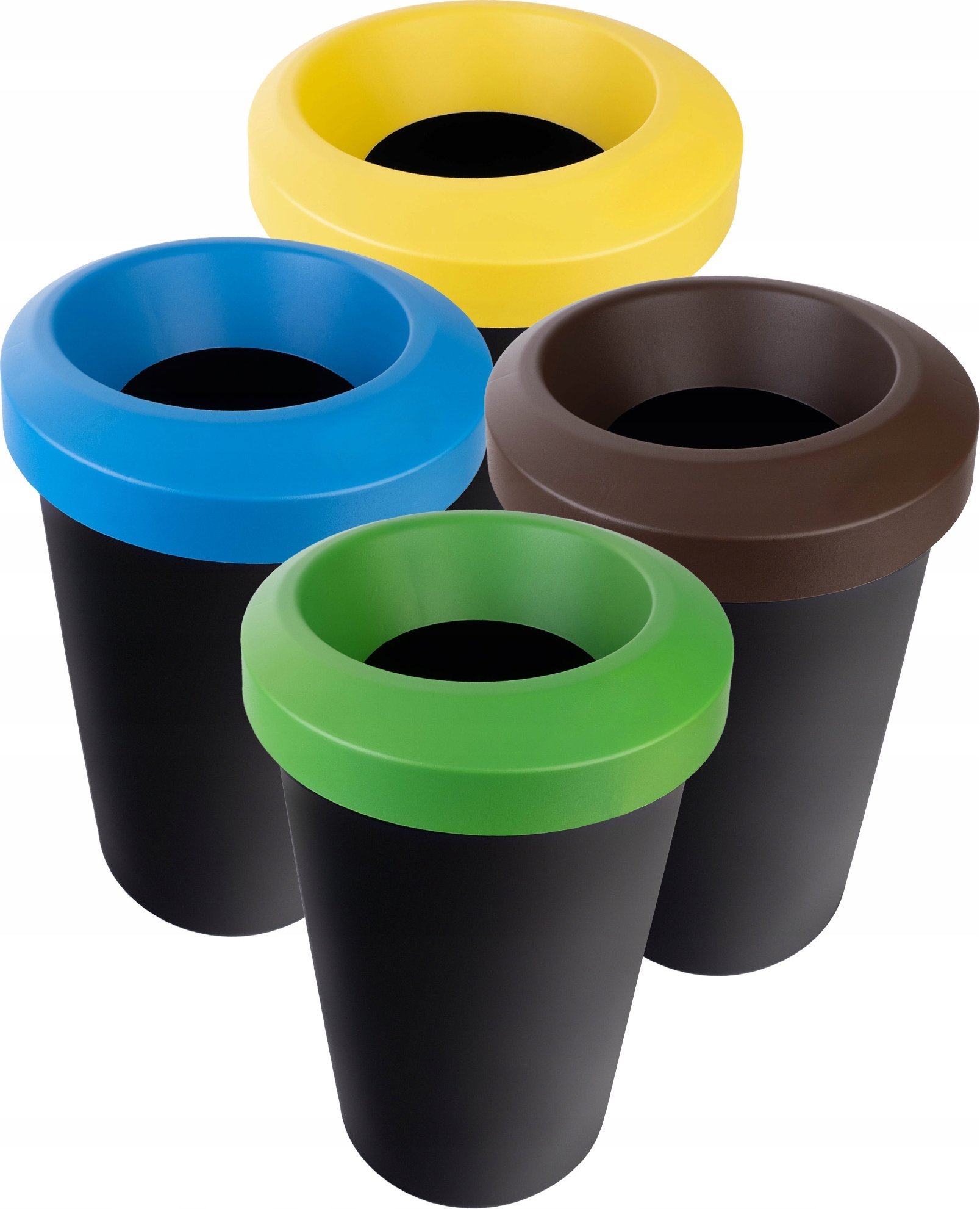 Kosz na śmieci Kadax 4xKADAX Kosze Na Śmieci Pojemnik Na Odpady 25L Do Segregacji Kubeł Śmietnik