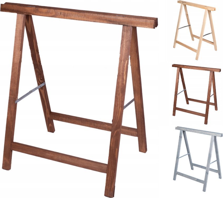 Wamar-Sosenka Koziołek drewniany do cięcia drewna podblatowy kobyłka Brązowy Drewno sosnowe