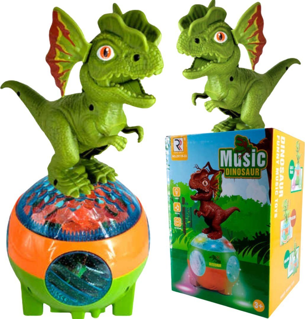 DINOZAUR INTERAKTYWNY POZYTYWKA LAMPKA EFEKTY ŚWIETLNE I DŹWIĘKOWE ZABAWKA
