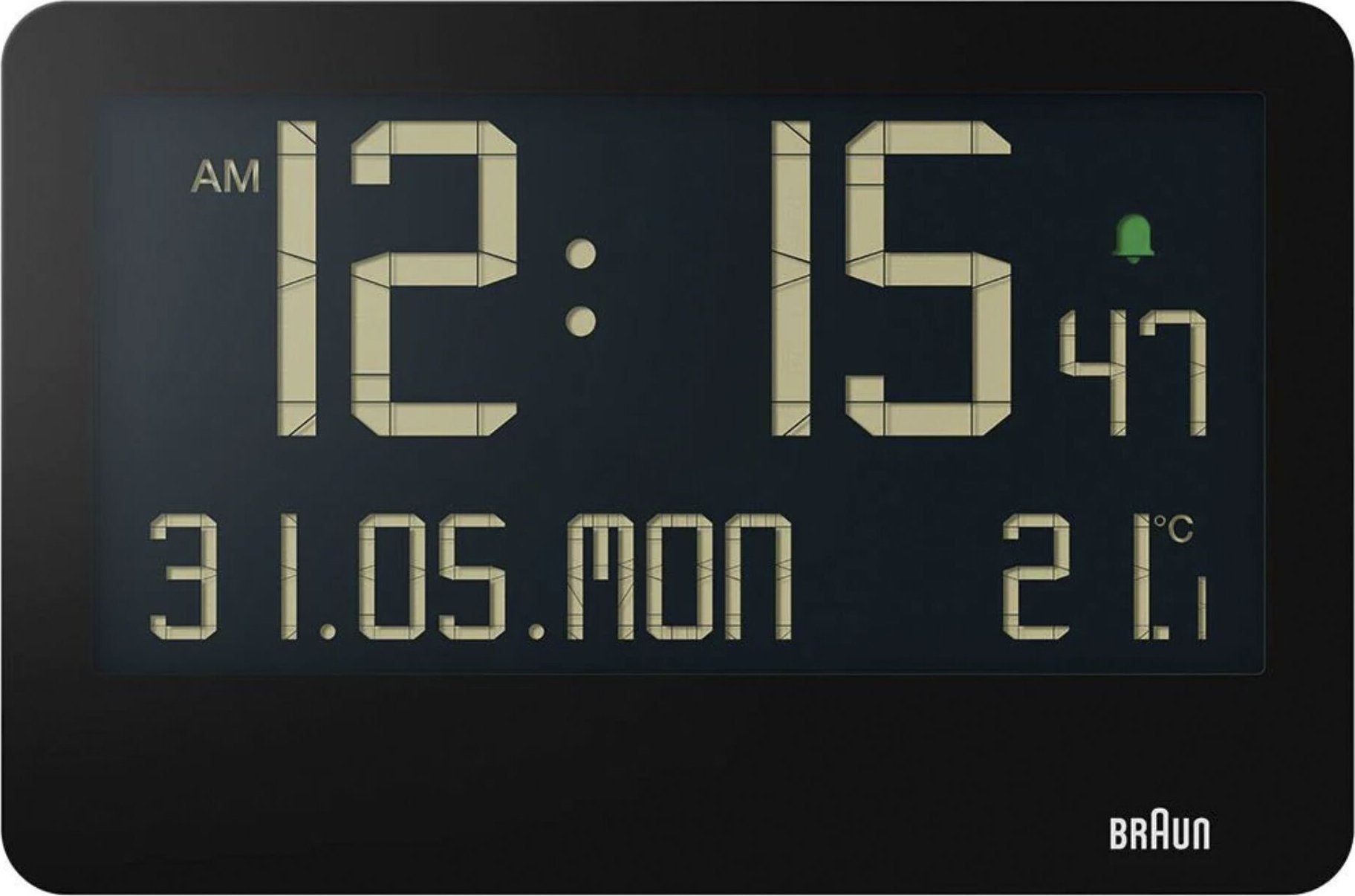 Braun Braun BC 14 black Quartz Wall Clock digital