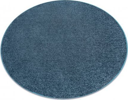 Dywany Łuszczów DYWAN koło INDUS granatowy 75 gładki, melanż, koło 200 cm