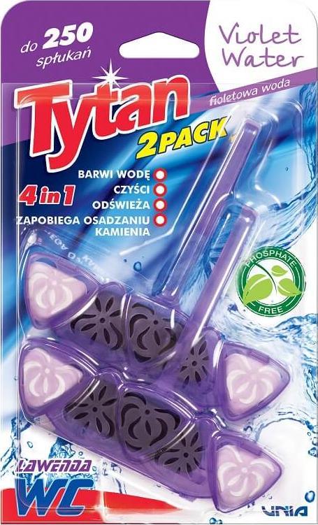 Tytan 4w1 KOSTKA toaletowa DO WC TYTAN VIOLETwater 2x40g