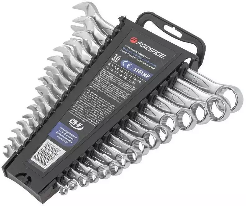 Zestaw kluczy płasko-oczkowych 6-24mm 16 el