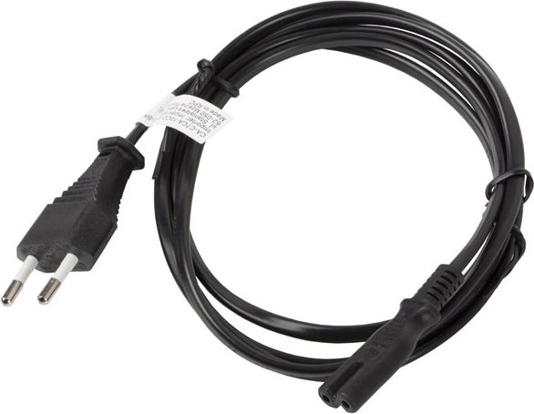 Kabel zasilający Lanberg radiowy CEE 7/16 - IEC 320 C7, 1.8m, czarny (CA-C7CA-10CC-0018-BK)