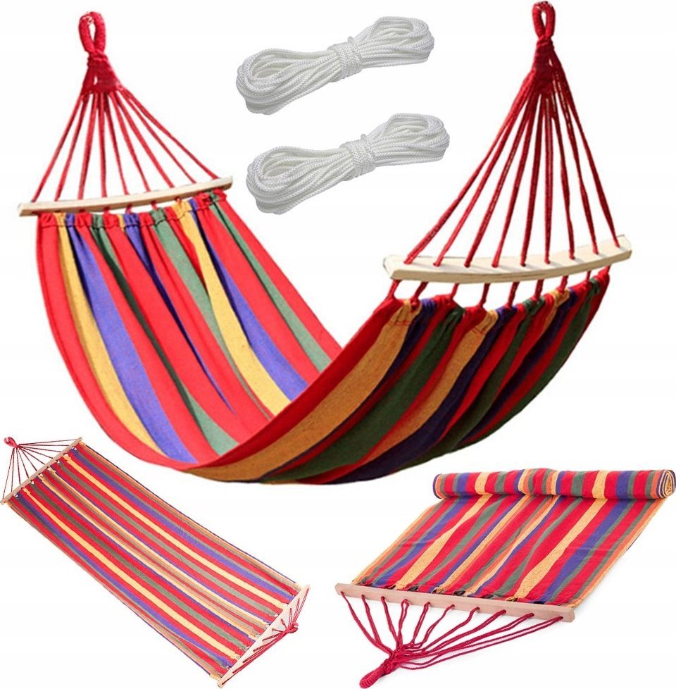 Verk HAMAK OGRODOWY ZE STELAŻEM WISZĄCY BUJAK Z LINKAMI