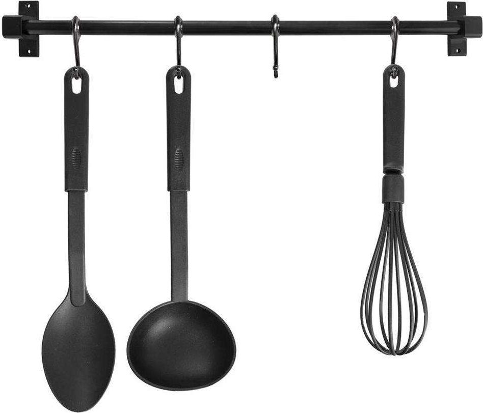 Orion Wieszak RELING kuchenny na przybory metalowy czarny 50,5 cm