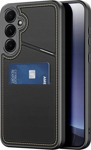 Etui Dux Ducis Rafi II na Samsung Galaxy S25 z podstawką i portfelem - czarne