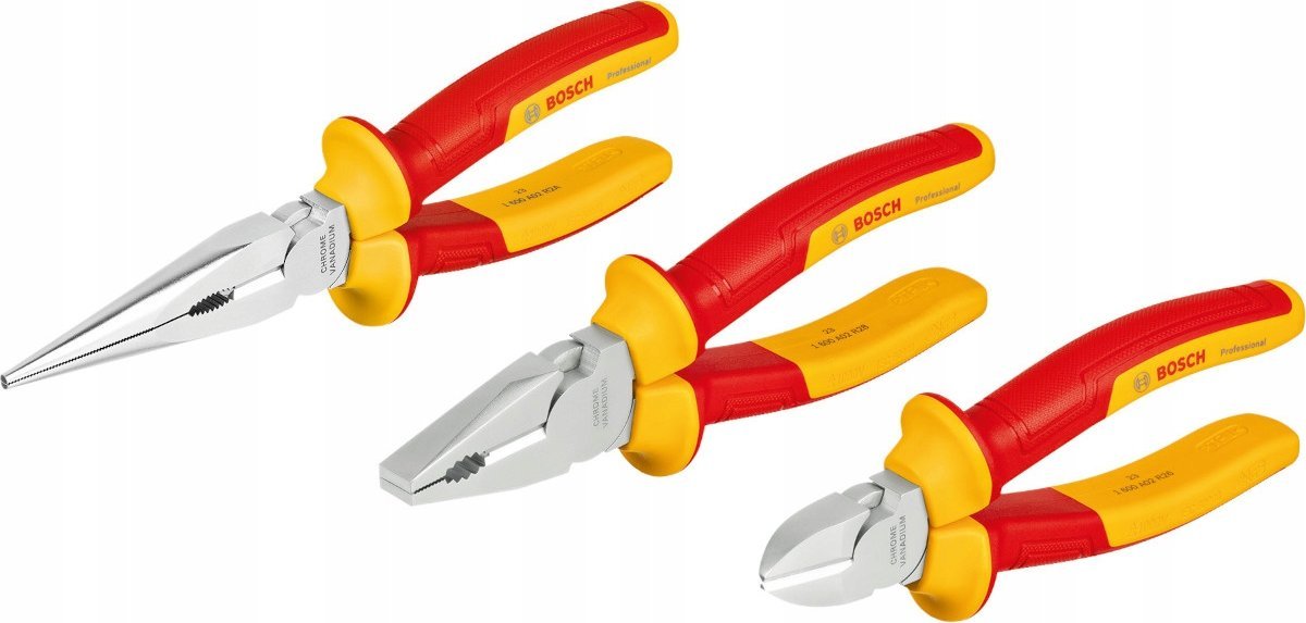 Bosch Zestaw szczypiec izolowanych VDE 3 szt.