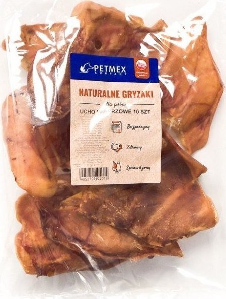 Petmex Gryzak dla psów PETMEX Ucho wieprzowe 40g 10szt