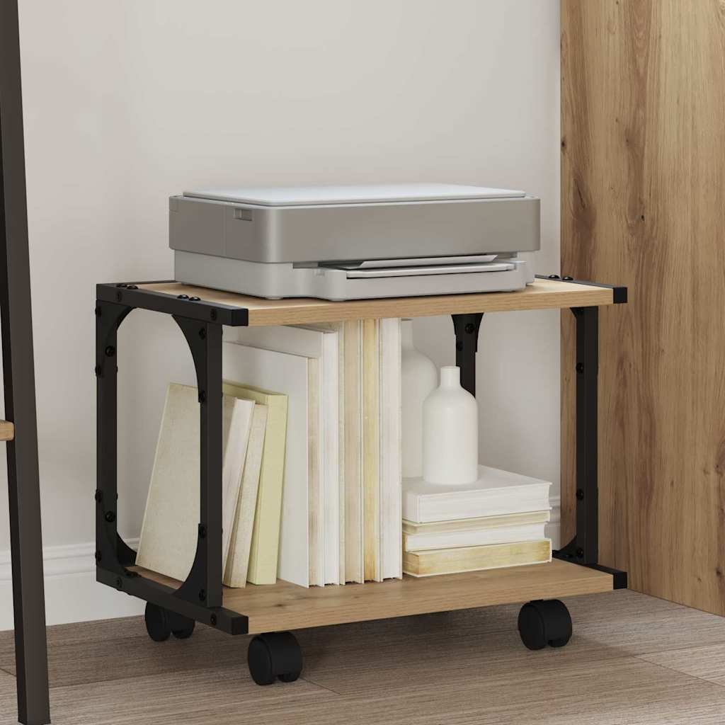 vidaXL Stojak na drukarkę Dąb rzemieślniczy 41 x 28 x 33.5 cm