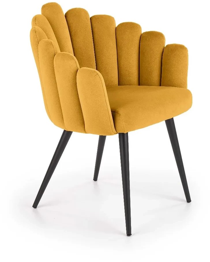 Krzesło tapicerowane K410 musztardowe HALMAR