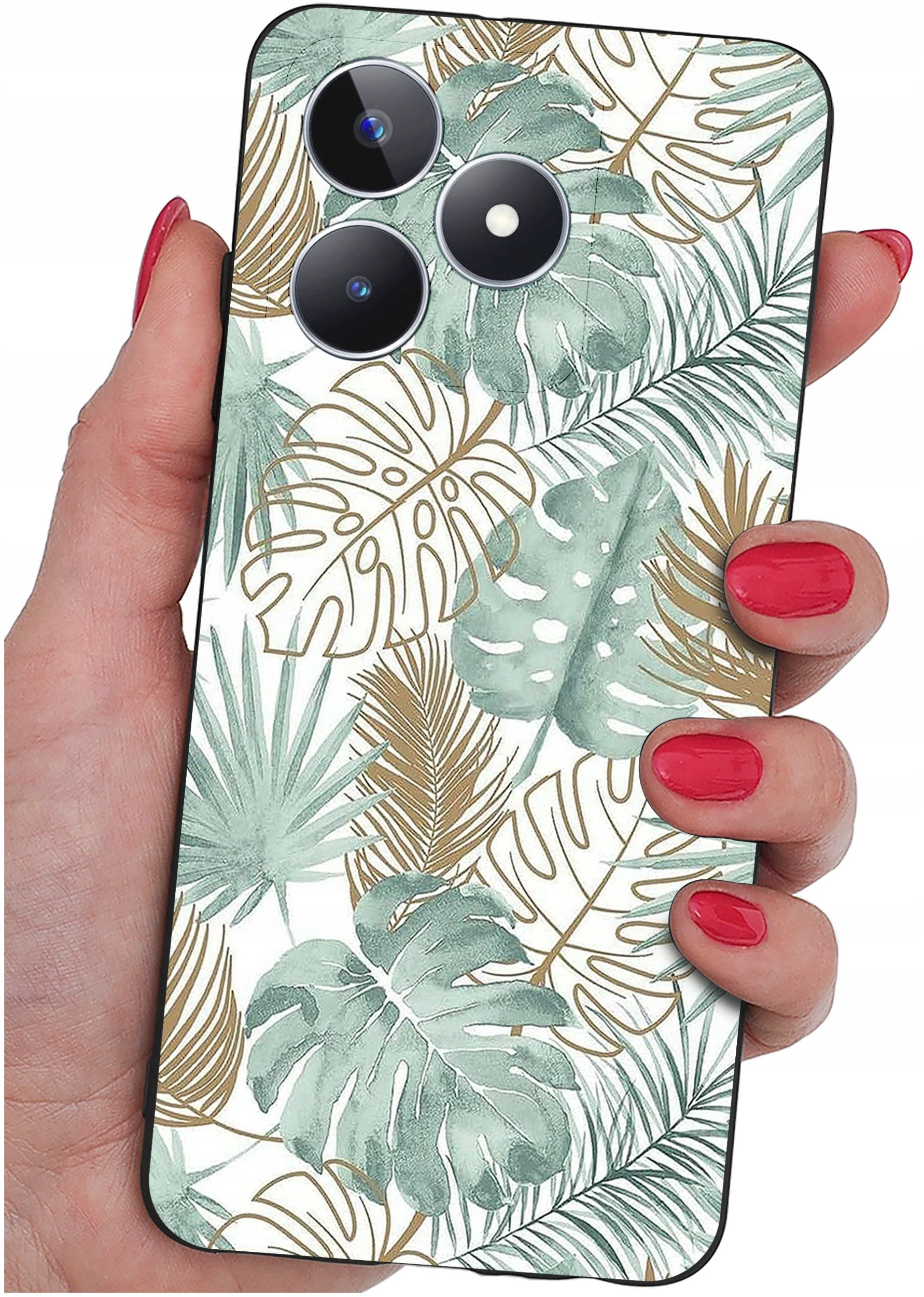 krainaGSM ETUI do Realme C51| C53 WZORY SILIKONOWE MATT CASE + SZKŁO 9H