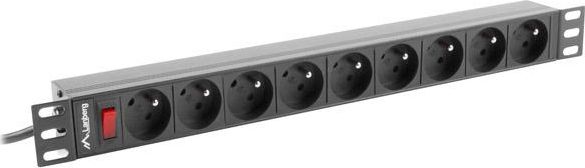 Lanberg Listwa zasilająca PDU 19" 1U 9x 230V PL 3m (PDU-09E-0300-BK)