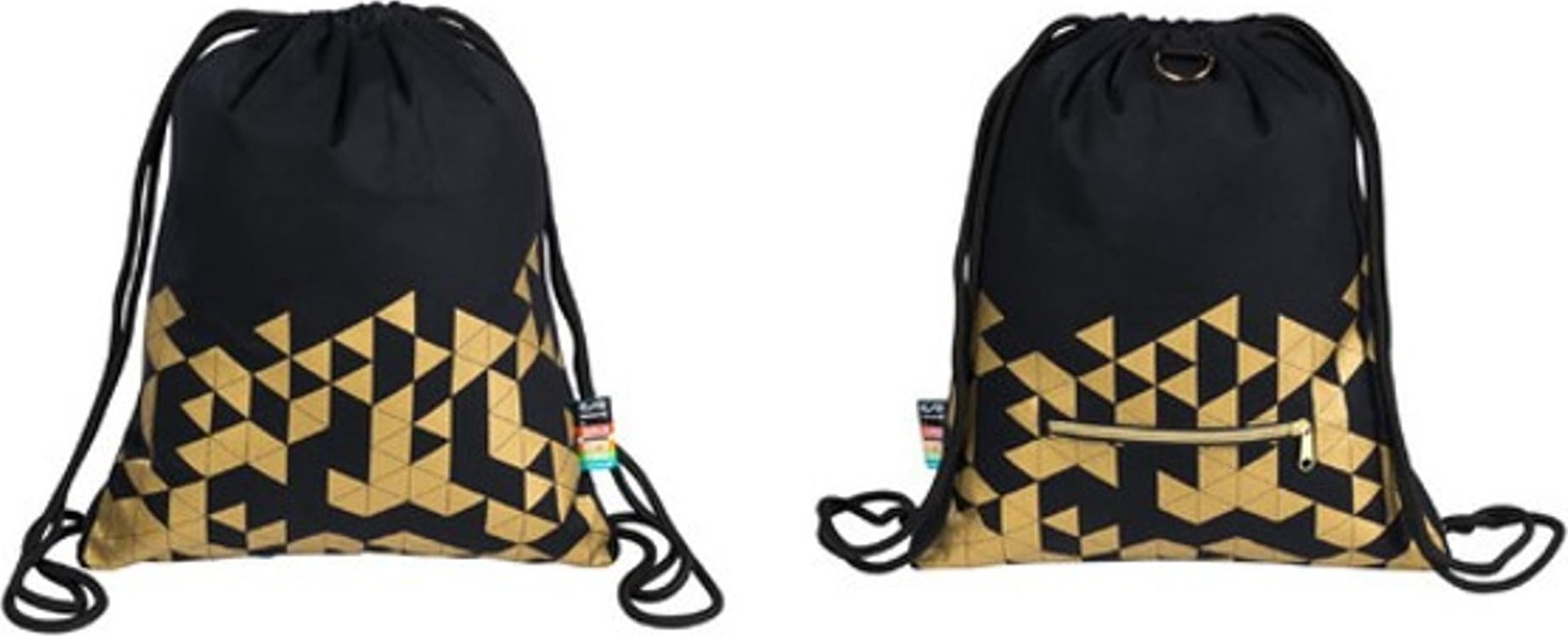 MAJEWSKI Plecak na sznurkach SO-11 gold Geometry mkmk MAJEWSKI