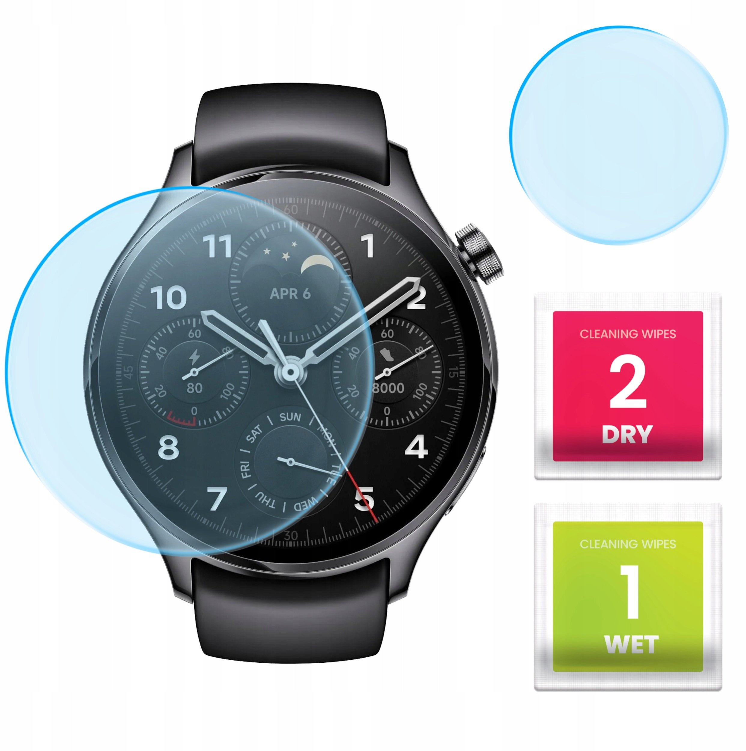 Szkło Hybrydowe do Xiaomi Watch S1 Pro (Szkiełko, Ochronne, Odporne, 9H)