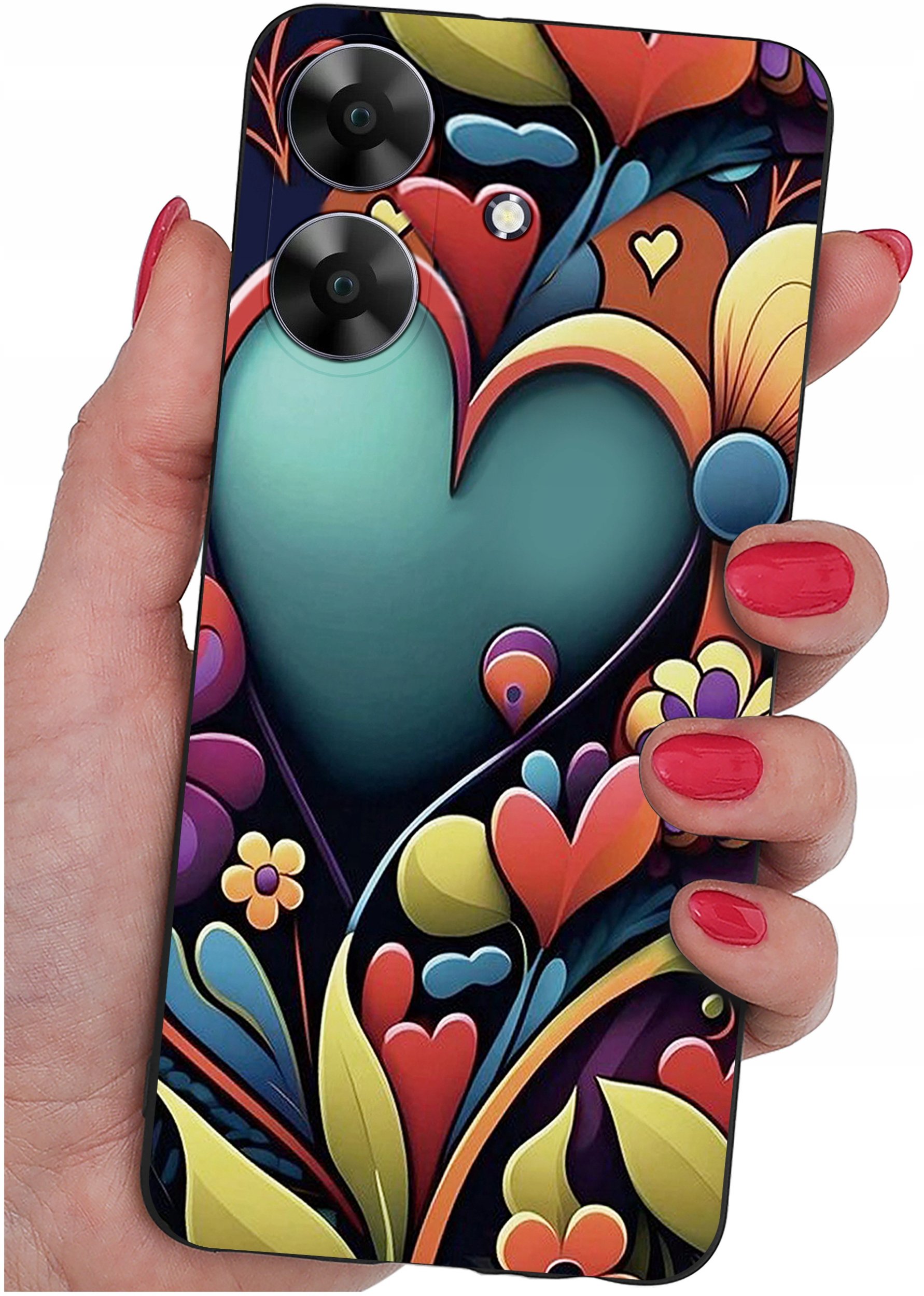 ETUI do Realme Note 60 CASE WZORY | SILIKONOWE MATT CASE + SZKŁO 9H