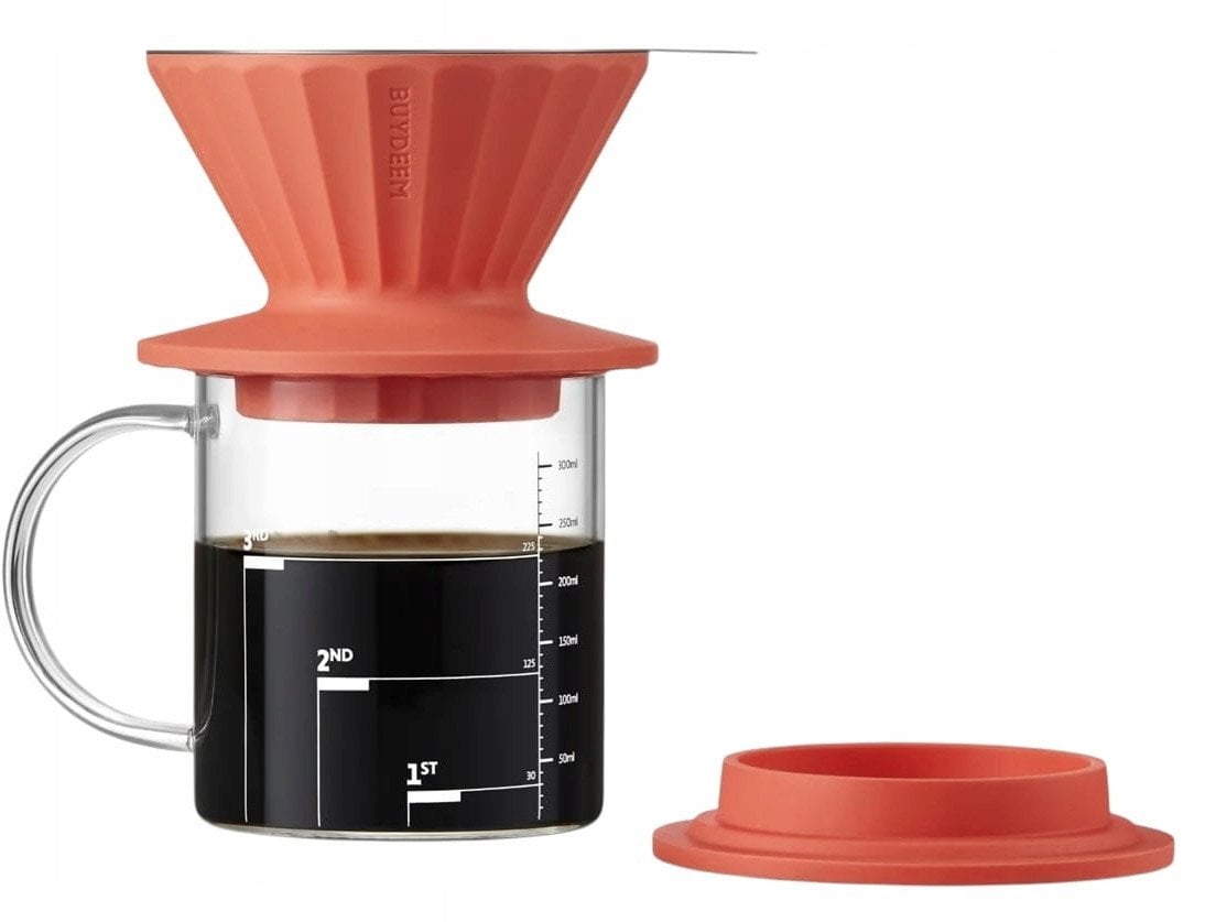 BUYDEEM Przelewowy zestaw do parzenia, model CD1024, kolor Vivid Orange