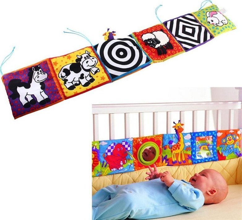 Ikonka Mata Edukacyjna ochronna dla niemowląt na łóżeczko