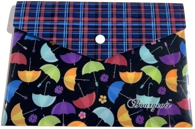 Teczka A5+ plastikowa z klipsem Parasolki