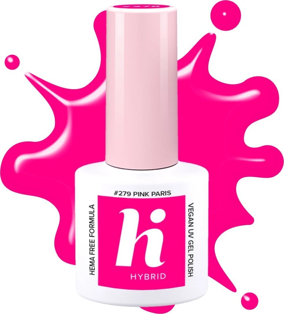 Hi Hybrid Hi Hybrid HEMA Free Lakier hybrydowy Neon #279 Pink Paris 5ml
