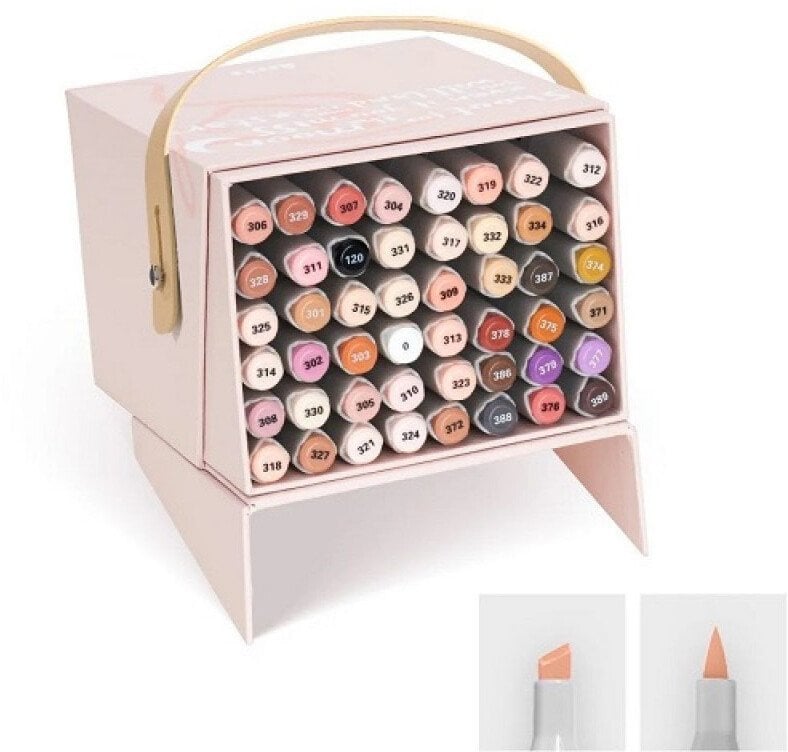 ARRTX Marker dwustronny - flamastery, 48 kolorów, odcieni skóry