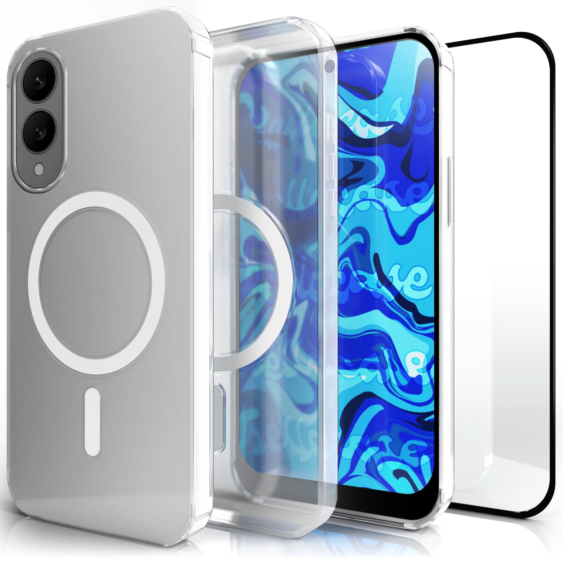 Etui Do Magsafe Do Galaxy S25 Edge (Przezroczyste, Wzmacniane) Szkło 9H