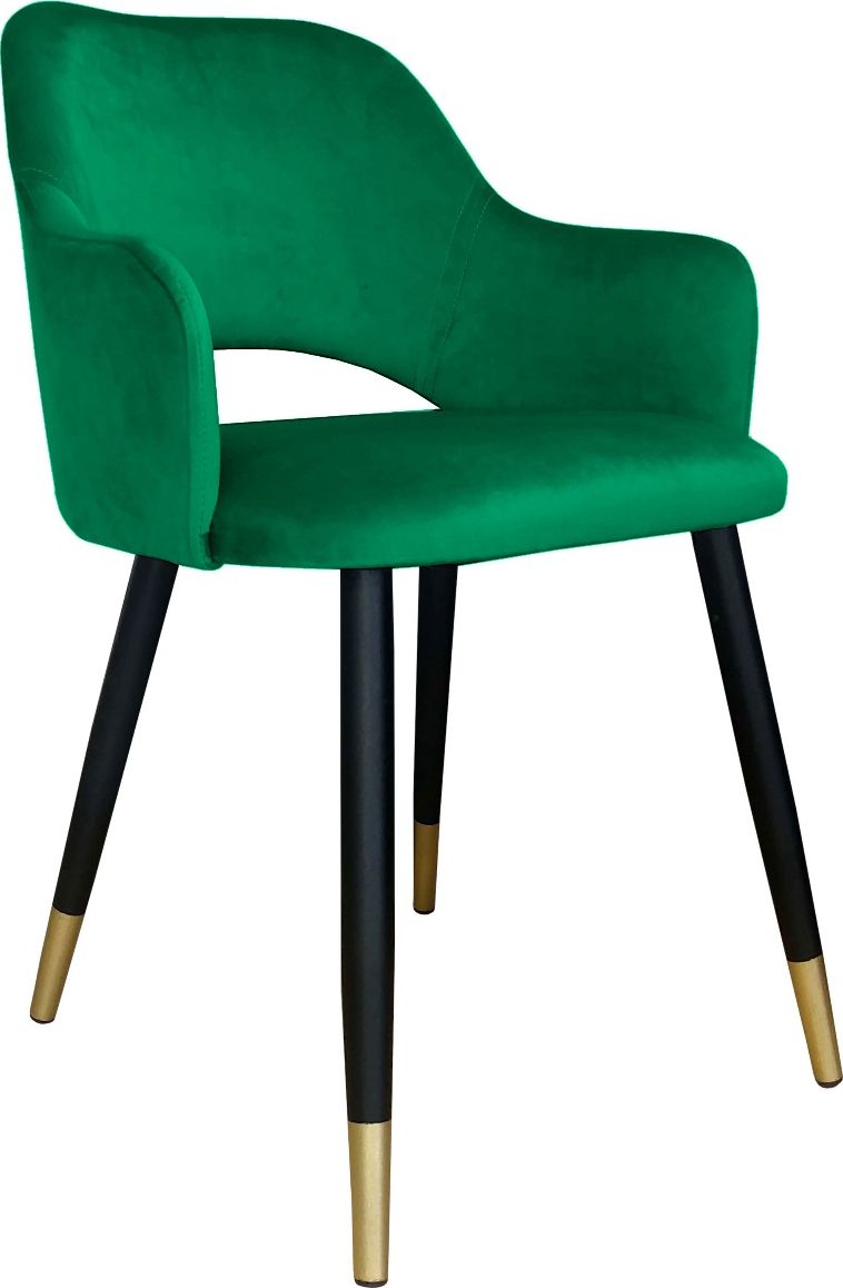 Atos Krzesło NAPO VELVET GOLD zielone z czterema nogami ATOS