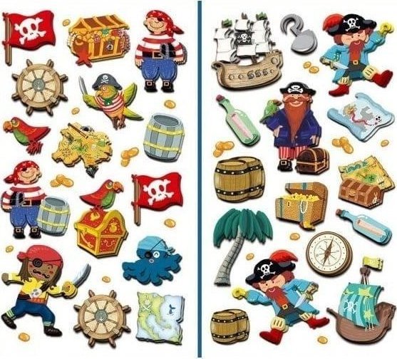 Naklejki 3D piraci MIX