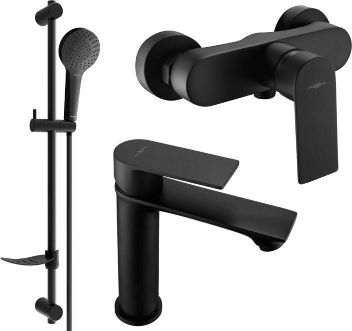 Mexen Mexen Royo DF05 zestaw prysznicowy, czarny - 72204DF05-70