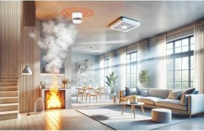 Czujnik Dymu Zigbee 3.0 Czujka Bezprzewodowy Głośny Alarm Certyfikat Inteligentny WOOX