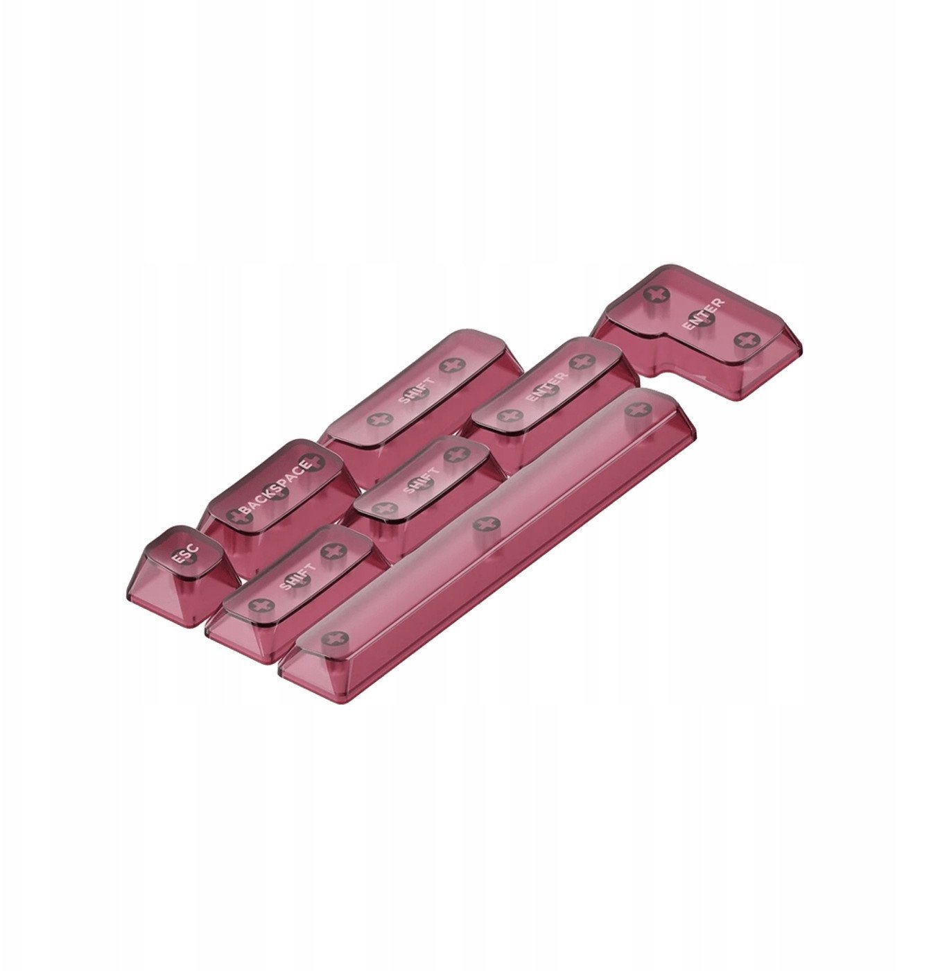 NuPhy - Crystal mSA PC Keycaps Inca Rose