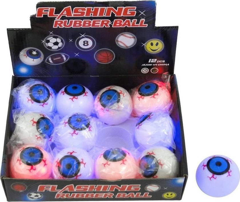 Piłeczka ze światłem oko 6cm (12szt)