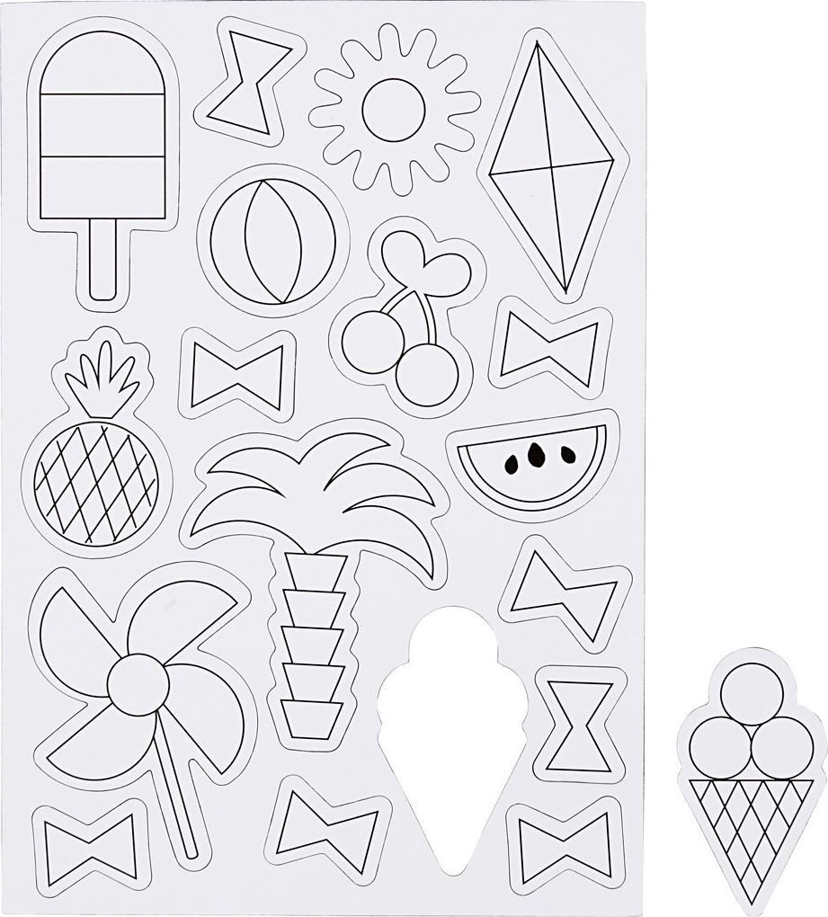 Creativ Company Magnesy do kolorowania Lato