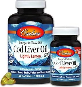 Carlson Labs Carlson Labs - Olej z Dzikego Dorsza Norweskiego, 1000mg, 250 kapsułek miękkich