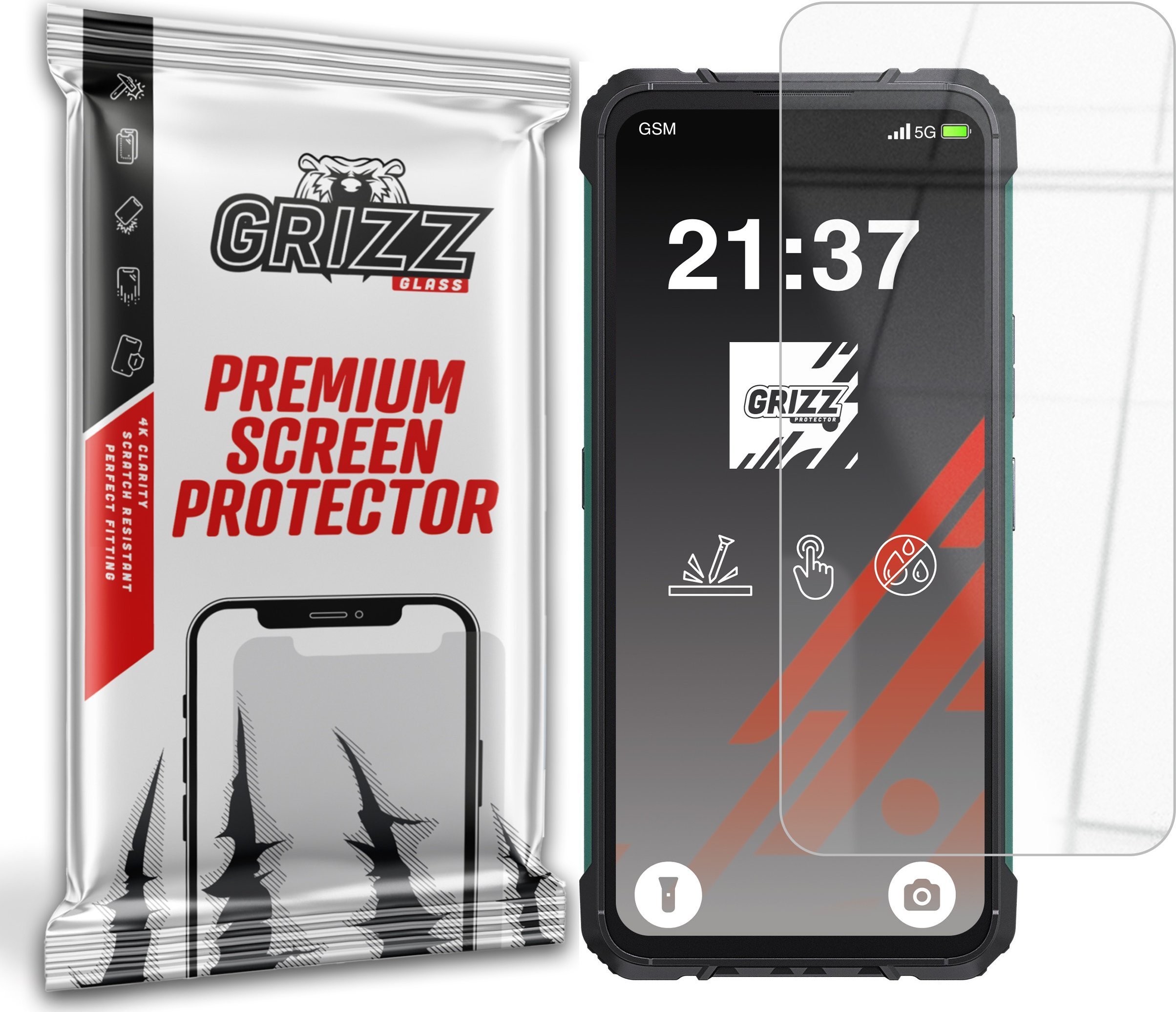 Szkło hybrydowe GrizzGlass HybridGlass do Cubot KingKong Ace 2