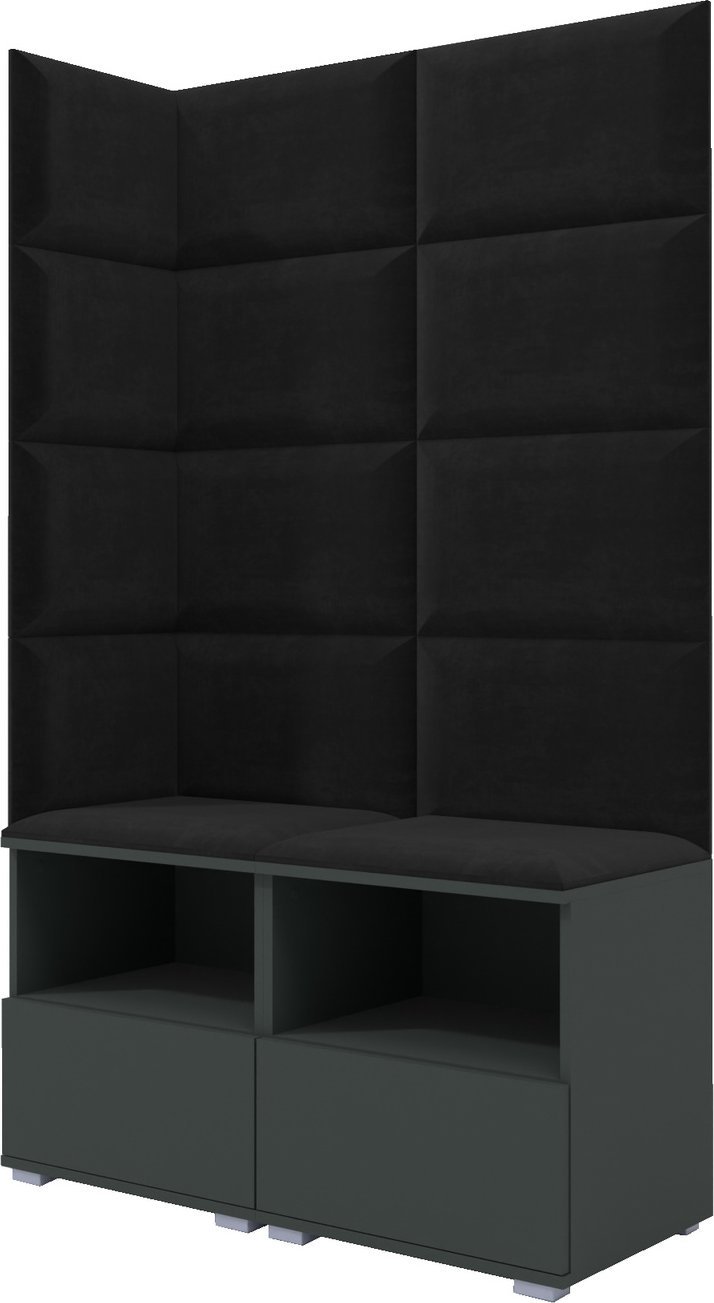 Ravio Tapicerowana garderoba Nela V - kolor grafit + tkanina Trinity 16