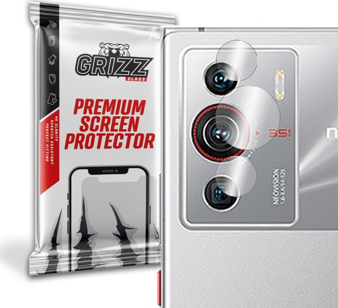GrizzGlass Szkło hybrydowe na aparat Grizz ZTE Nubia Z40