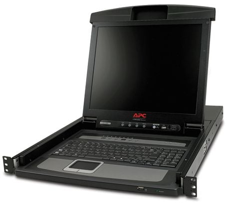 Konsola KVM APC APC 43.18 cm 17 Inch Rack LCD Console US Keybord with 8 Port Analog KVM Switch (AP5808)