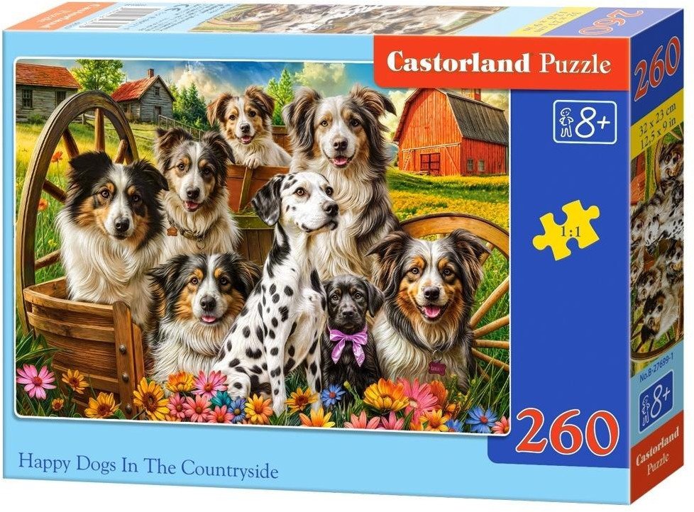 Puzzle 260 Happy Dogs In The Countryside CASTOR