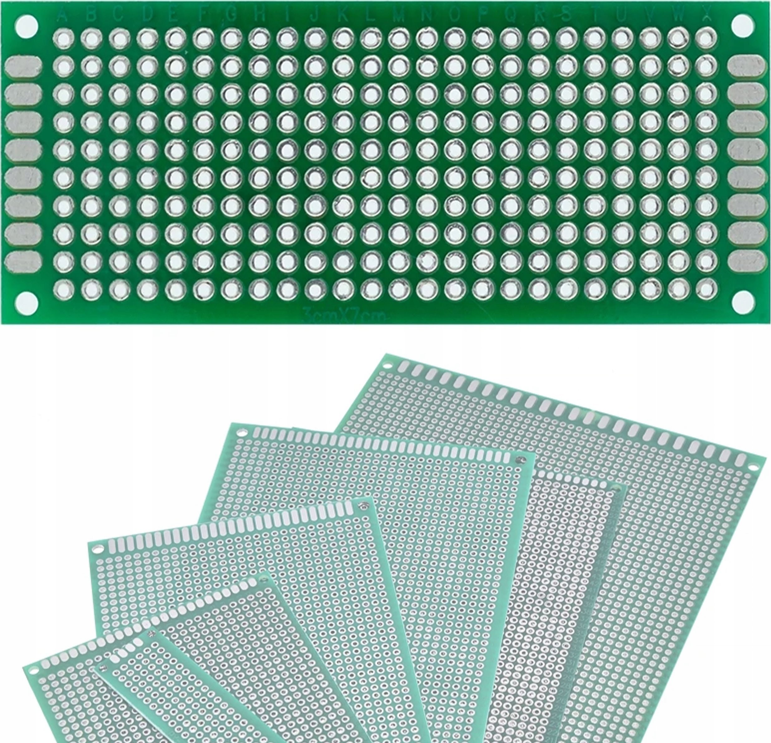 Rosfix ROSFIX DWUSTRONNA UNIWERSALNA PŁYTKA PROTOTYPOWA DRUKOWANA 30X70 MM ZIELONA